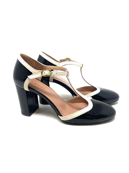 Damen Pumps aus Lackleder IL LACCIO | 2883NAPLAKNERO+CREMA